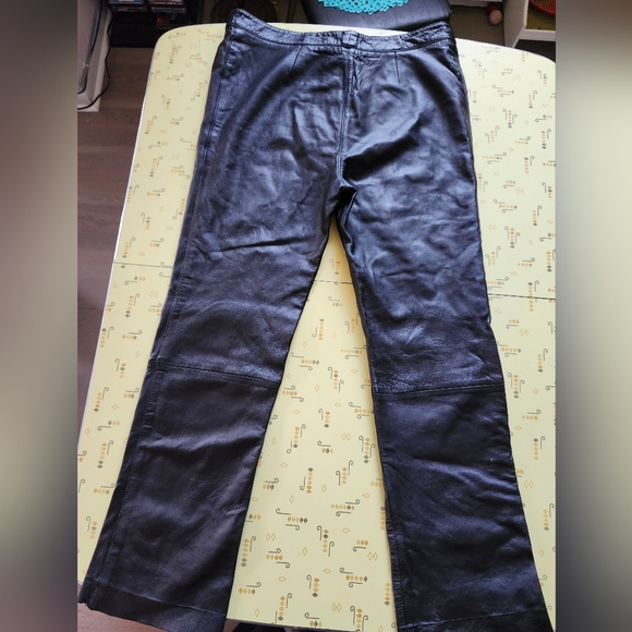 Vintage 90s Bovines Genuine Leather Pants - Picture 3 of 9